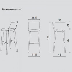 Tabouret haut de bar dimensions