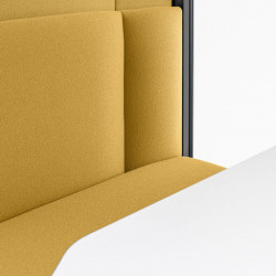 Banquette acoustique jaune