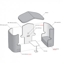 Alcove acoustique 4 personnes - COCOON