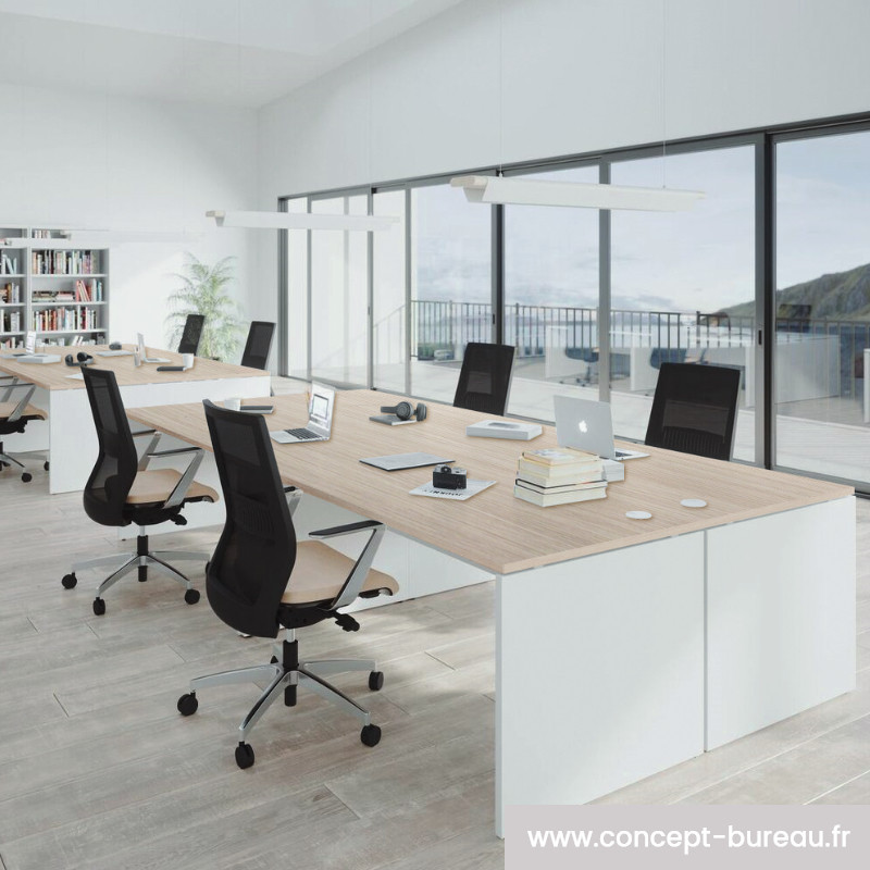 Bureau open space NEWB, ensemble de quatre postes